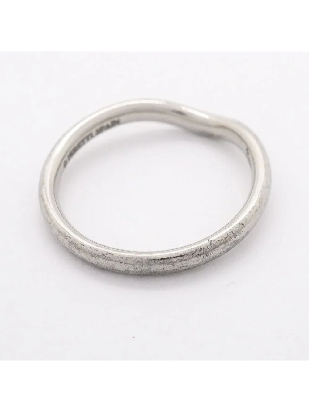 Tiffany & Co Ring Curved Band Platinum Diamond